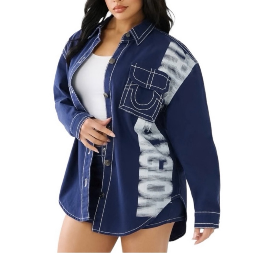 True Religion Big T Shacket
Size 2XL